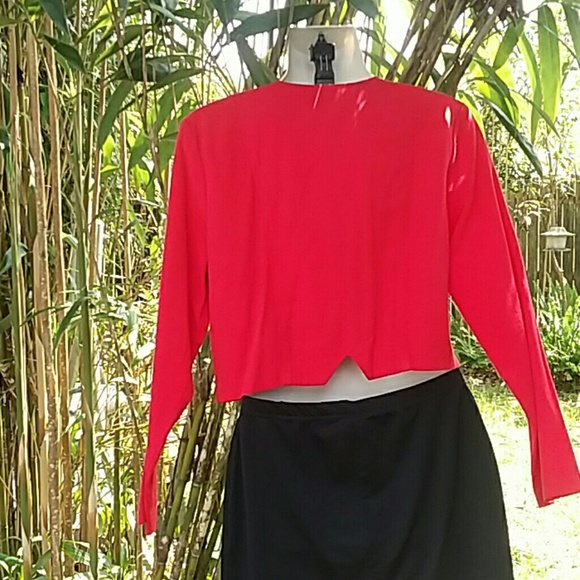 SALE! Timely Trends L/S Red Top (vintage) - Picture 3 of 5